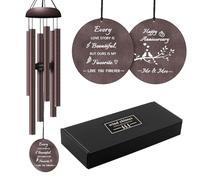Anniversary Wind Bells Gifts For Couple, 81cm Outdoor Metal Wind Bells For Wife Husband Parents - Romantic Wedding, Retirement Gift With Soothing Tones Durable Anodized Aluminum