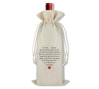 Anniversary Wine Bag Gifts for Him Her You're My Favorite Wine Bottle Gift Bag for Boyfriend Girlfriend Wife Husband Christmas Birthday Gifts Romantic Valentines Gifts for Couple