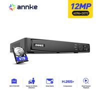 ANNKE 12MP 16CH CCTV H.265+ POE IP NVR RECORDER 24/7 FOR SECURITY SYSTEM 6T