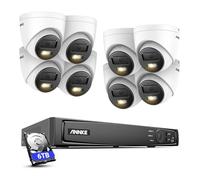 ANNKE 12MP PoE CCTV Camera System, 8CH Security System with 6TB HDD NVR, 8X 12MP IP Camera Outdoor with Human & Vehicle Motion Detection, IP67, Remote Access