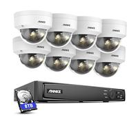 ANNKE 12MP PoE CCTV Camera System, 8x 12MP Security IP C1200 Camera with Spotlight, Human/Vehicle Detection, 100 ft Night Vision, IP67 Waterproof, 8CH NVR CCTV Recorder with 8TB HDD