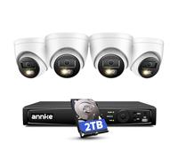 ANNKE 12MP PoE CCTV Security Camera System - 4X 6K Ultra HD IP Camera, Colour Night Vision, Human/Vehicle Detection, 8CH NVR CCTV System with 2TB HDD, IP67 Weatherproof, 24/7 Continuous Recording