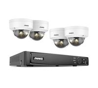ANNKE 12MP PoE Security Camera System, 8CH CCTV System without HDD NVR, 4X 12MP IP Dome Camera Outdoor with Human & Vehicle Motion Detection, IK10 & IP67, Remote Access