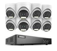 ANNKE 16CH 3K Lite Cctv Surveillance System, 16 CH DVR Recorder and 8x 2MP Cameras, Color Night Vision and Human/Vehicle Detection, Remote Viewing, IP67, NO Hard Drive for 24/7 Recording