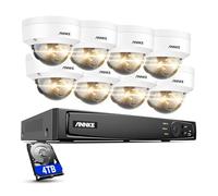 ANNKE 16CH 4K POE CCTV Camera System with AI Human Vehicle Detection, 8x 8MP Dome Security IP Cameras with Audio Recording, 100 ft Night Vision IP67 Waterproof, 4TB HDD