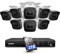 ANNKE 16CH PoE Security CCTV Camera Systems, 8pcs 5MP Super HD IP67 Weatherproof IP Outdoor Cameras, 12MP NVR with 2TB HDD, 24/7 Audio Recording, Color Night Vision, Motion Detection