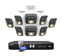 ANNKE 2-Way Audio 8CH DVR 3K Security Camera System, 8pcs 2MP CCTV Wired Cams with Color Night Vision, AI Motion Detection, Smart AcuSearch, IP67, 2TB HDD for Surveillance