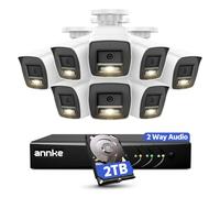 ANNKE 2-Way Audio Wired Security Camera System, 8CH 3K DVR & 2TB Hard Drive