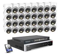 ANNKE 32 Channel 12MP NVR PoE Security CCTV Camera System, Human Vehicle Detection, Color Night Vision, 32CH NVR with 8TB HDD, 32x 3K PoE IP Cameras for Home Business Surveillance
