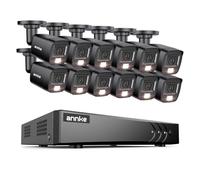 ANNKE 3K Lite Cctv Surveillance System, 12 X 2MP Wired Cameras, Smart Human & Vehicle Detection with Dual-Light, 16CH Home Video Recorder, Color Night Vision, IP67, No HDD