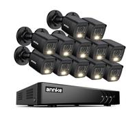 ANNKE 3K Lite Cctv Surveillance System, 16 CH 3K Lite AI DVR Recorder and 12x 2MP Bullet Cameras, Smart Night Visio and Human/Vehicle Detection, Remote Viewing, Waterproof for Outdoor, NO Hard Drive