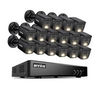 ANNKE 3K Lite Cctv Surveillance System, 16 CH 3K Lite AI DVR Recorder and 16x 2MP Bullet Cameras, Smart Night Visio and Human/Vehicle Detection, Remote Viewing, Waterproof for Outdoor, NO Hard Drive