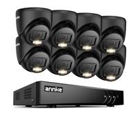 ANNKE 3K Lite Cctv Surveillance System, 16 CH 3K Lite AI DVR Recorder and 8x 2MP Security Cameras, Smart Night Vision, Human/Vehicle Detection, Remote Viewing, Waterproof for Outdoor, NO Hard Drive