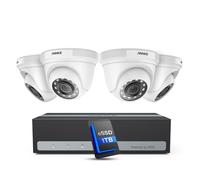 ANNKE 3K Lite Security Camera System, H.265+ 5-in-1 8CH DVR with 1TB eSSD and 4x HD 1080P CCTV Dome Cameras, Color Night Vision, AI Human & Vehicle Detection, Email Alert