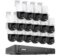 ANNKE 3K PoE CCTV Camera System, 16 Channel 12MP NVR, 16X 3K 340°Pan 110°Tilt PoE Cams with PT Auto-Tracking, 2-Way Audio, Colour Night Vision, Home & Business Security System (NO HDD)