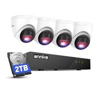 ANNKE 3K PoE CCTV Camera Systems, 8CH 4K NVR with 2TB HDD and 4 X 3K Home Security IP Cameras with Person/Vehicle Detection for 24/7 Recording, Spotlight Colour Night Vision, 2 Way Audio, IP67
