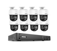 ANNKE 3K PoE Security Camera System, 8CH 12MP H.265+ NVR, 8x 5MP Wired PTZ Cam with 345° Pan 80°Tilt, Two Way Talk, Colour Night Vision, AI Human Detection,24/7 Recording, IP66, NO HDD