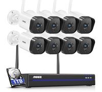 ANNKE 3MP Wireless Security Camera System, 5MP 10CH with 1TB HDD NVR and 8X 3MP IP Cameras, 2-Way Audio, Motion Detection, 100ft Night Vision, Remote Access, Home CCTV System for 24/7 Recording