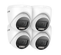 ANNKE 4-Packed HD-TVI 1080P Home Security Surveillance Cameras, 2MP Built in Mic Cams, Smart Color Night Vision, 3.6mm Lens, IP67 Weatherproof Housing Dome Cam for Outdoor/Indoor Use