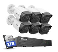 ANNKE 4K 8CH NVR CCTV Camera System, 6X 5MP Security Camera Outdoor with Person Vehicle Detection, 2TB HDD for 24/7 Recording, UHD PoE IP Cameras Night Vision Audio Email App Alerts