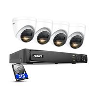 ANNKE 4K 8CH PoE CCTV Camera System - 2TB NVR Home Security Camera System, 4 x 8MP Outdoor PoE IP Cameras, Person/Vehicle Detection, Colour Night Vision, IP67, Remote Access, 24/7 Recording