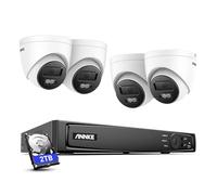 ANNKE 4K 8CH PoE CCTV Camera System - 2TB NVR Security System, 4 Outdoor Dome IP Cameras, Person/Vehicle Detection, IP67 Weatherproof, Color Night Vision, Remote Access,H800