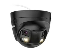 ANNKE 4K 8MP Dual-Lens PoE Security Camera, 180°Panoramic View, Smart Dual Light Color Night Vision, Two-Way Audio, Light&Sound Alarm, AI Human/Vehicle Motion Detection, IP67 Weatherproof (Black)