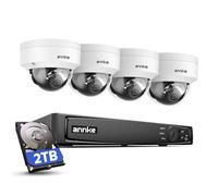 ANNKE 4K PoE Security Camera System, 8 Channel CCTV System with 2TB HDD NVR, 4x 8MP IP Camera Outdoor with Human & Vehicle Motion Detection, IK10 & IP67, Colour Night Vision, Remote Access
