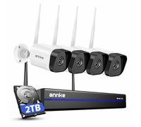 ANNKE 4K Wireless Security Camera System, 16CH CCTV System with 2TB HDD NVR and 4X 8MP Security Cameras Outdoor, 100ft Night Vision, Two Way Audio, Human Detection, 24/7 Recording, IP66 Weatherproof