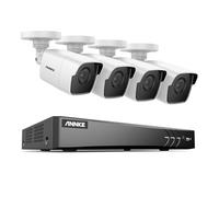 ANNKE 5MP CCTV Camera System, 4K 8 Channel H.265+ DVR, 4X 5MP Wired Outdoor Security Bullet Cameras, Smart Human/Vehicle Detection, 100ft IR Night Vision, Smartphone Access