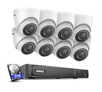 ANNKE 5MP PoE CCTV Security Camera System Outdoor, 8CH CCTV System with 2TB HDD NVR and 8X 3K PoE IP Cameras, Motion Detection, 100ft Night Vision, Remote Access, 24/7 Recording, IP67 Waterproof
