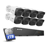 ANNKE 5MP POE Security Camera System with 2TB HDD, 8CH 4K NVR and 8x CCTV IP Alexa Cameras Kit, 100 ft Colour Night Vision, IP67 Weatherproof, Smart Motion Alerts
