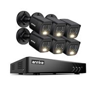 ANNKE 8 Channel Outdoor Security CCTV Camera System, Smart Human & Vehicle Detection, 3K Lite DVR with 6 x 1920TVL 2MP Home Security Cams, Dual-light with Color Night Vision, IP67