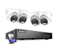 ANNKE 8CH 3K Lite H.265+ Home Security Camera System with AI Human/Vehicle Detection, 4 x 1920TVL 2MP CCTV IP67 Dome Cams with Smart Dual Light, Color Night Vision,1TB Hard Drive