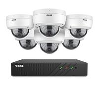 ANNKE 8CH NVR 5MP Security Camera System Wired, 6pcs H.265+ Dome 3K PoE Cameras for Home Security Outdoors, Smart Human Vehicle Detection, 100ft Night Vision, 24/7 Recording (HDD Not Included)