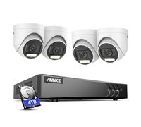 ANNKE CCTV Security Camera System, 4K 8 Channel H.265+ DVR, 4X 5MP Dual-Light Audio Cams, Smart Human/Vehicle Detection, 100ft Night Vision, Smartphone Access, IP67, 4TB HDD