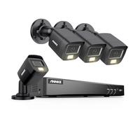 ANNKE CCTV Security Camera System, 4K 8 Channel H.265+ DVR, 4X 5MP Dual-Light Bullet Black Cams, Smart Human/Vehicle Detection, Color Night Vision, Smartphone Access, IP67