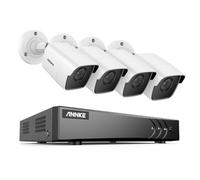 ANNKE CCTV Security Camera System, 8 Channel 3K Lite H.265+ DVR, 4x 5MP HD Cameras, 100ft/30m Night Vision, Human/Vehicle Detection, IP67 Waterproof for Outdoor Indoor Surveillance, NO Hard Drive