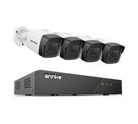 ANNKE H500 8CH Bullet POE CCTV Camera System with 6MP H.265+ NVR, 4X 5MP HD IP67 Outdoor Camera, Audio Recording, 100ft EXIR 2.0 Night Vision, Remote Access, Support 256GB TF Card, NO HDD