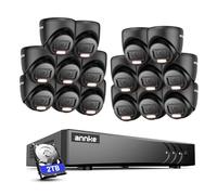 ANNKE Home Wired Camera Security System, 16CH 3K Lite H.265+ AI DVR, 16 X 1080P IP67 Weatherproof Cameras with Dual Light, Human/Vehicle Detection, 2TB HDD