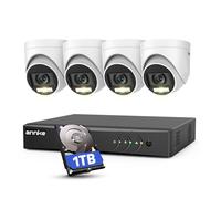 ANNKE Wired CCTV Security Camera System Outdoor with Audio, 8 Channel 5MP DVR with 4x Audio Camera, Color Night Vision, 1TB Hard Drive for 24/7 Recording Home Security Systems, Human/Vehicle Detection