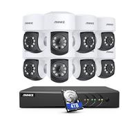 ANNKE Wired Security CCTV Camera Systems Outdoor, Smart Human & Vehicle Detection, 8 Channel 3K Lite DVR with 8x 2MP AHD Home Surveillance PT Cams, 100ft IR Night Vision, Remote access,IP65, 4TB HDD