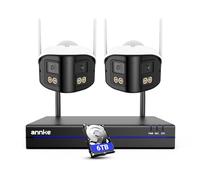ANNKE Wireless Security Camera System, 16CH 4K NVR with 2 X 4MP Dual-Lens Cameras Wireless, Dual-Band WiFi, Two-Way Talk, Human Detection, 170° Ultra-wide Angle, Plug-and-Play, 6TB Hard Drive