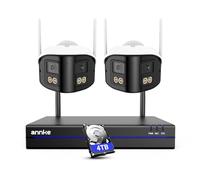 ANNKE Wireless Security Camera System, 16CH 4K NVR with 2 X 4MP Dual-Lens Cameras Wireless, Dual-Band WiFi, Two-Way Talk, Human Detection, 170° Ultra-wide Angle, Plug-and-Play, 4TB Hard Drive