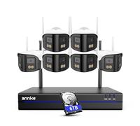 ANNKE Wireless Security Camera System, 16CH 4K NVR with 6 X 4MP Dual-Lens Cameras Wireless, Dual-Band WiFi, Two-Way Talk, Human Detection, 170° Ultra-wide Angle, Plug-and-Play, 6TB Hard Drive