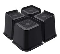 ANNKUT Bed Risers 6 Inch Heavy Duty, Furniture Risers for Bed Desk Table Sofa Couch ，Oversized Bed Lifts Risers, Support up to 5000 Lbs(4 Pack Black)