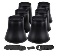 ANNKUT Bed Risers 6 Inch Heavy Duty, Round Furniture Risers for Bed Desk Table Sofa Couch，Bed Lifts Risers, Support up to 6000 Lbs(6 Pack Black)