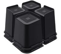 ANNKUT Bed Risers 8 Inch Heavy Duty, Furniture Risers for Bed Desk Table Sofa Couch ，Oversized Bed Lifts Risers, Support up to 5000 Lbs(8 Pack Black)