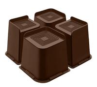 ANNKUT Bed Risers 8 Inch Heavy Duty, Furniture Risers for Bed Desk Table Sofa Couch,Oversized Bed Lifts Risers,Support up to 5000 Lbs(4 Pack Brown)