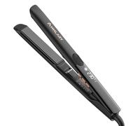 ANNLARY Hair Straightener, 1 Inch Flat Iron Straightener and Curler 2 in 1, Titanium Ceramic Ionic Dual Voltage Straightener with Anti-Iron Silicone for Less Frizz, Shinier & Smoother Hair